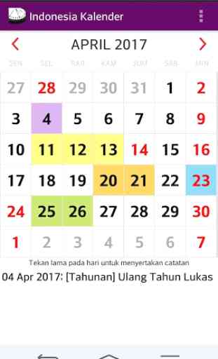 Indonesia 2017 Kalender 4