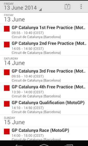 Moto Race GP Calendar 2016 3