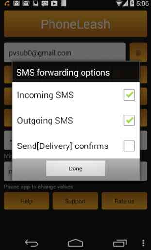 PhoneLeash: SMS/MMS forwarding 2