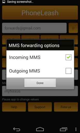 PhoneLeash: SMS/MMS forwarding 3