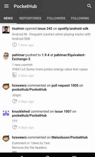 PocketHub for GitHub 2