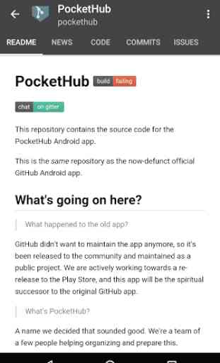 PocketHub for GitHub 3