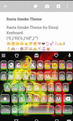 Rasta Smoke Emoji Keyboard 1