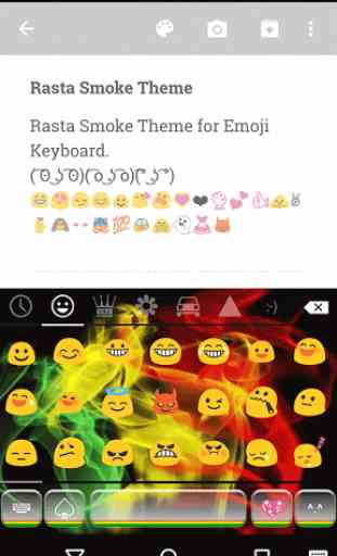 Rasta Smoke Emoji Keyboard 2