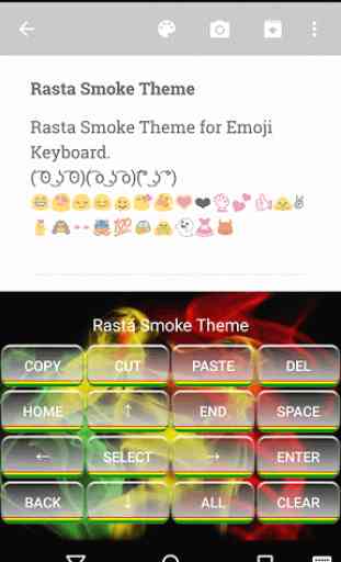 Rasta Smoke Emoji Keyboard 3