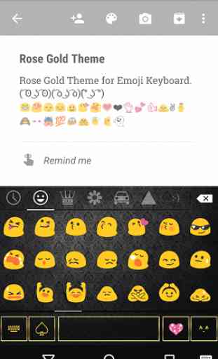 Rose Gold Emoji Keyboard Theme 2