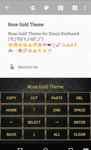 Rose Gold Emoji Keyboard Theme 3