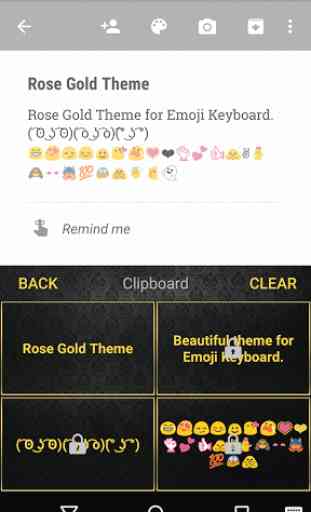 Rose Gold Emoji Keyboard Theme 4
