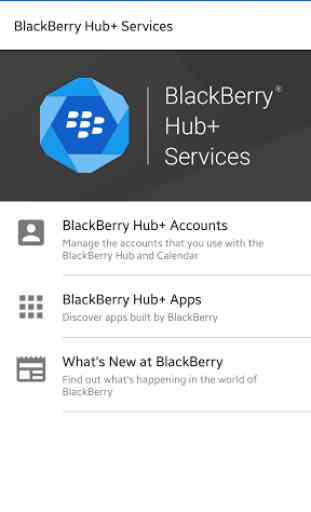 Services BlackBerry Hub+ 1