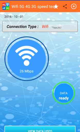 Wifi, 5G, 4G, 3G speed test 2
