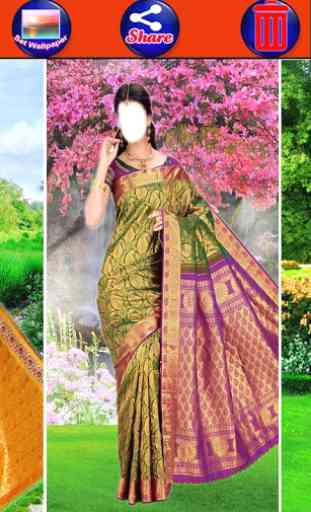 Women saree photo suit montage 3