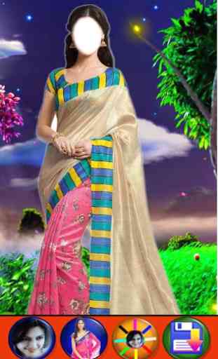 Women saree photo suit montage 4