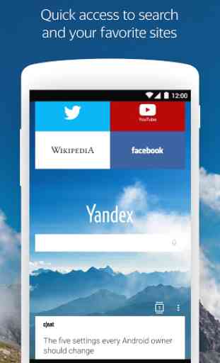 Yandex Browser Alpha 1