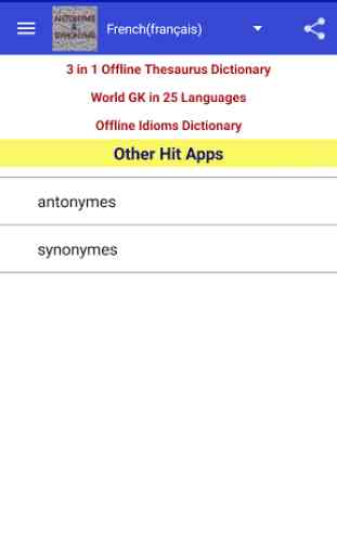 Antonymes et synonymes 1