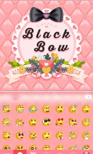 Black Bow Kika Keyboard Theme 2