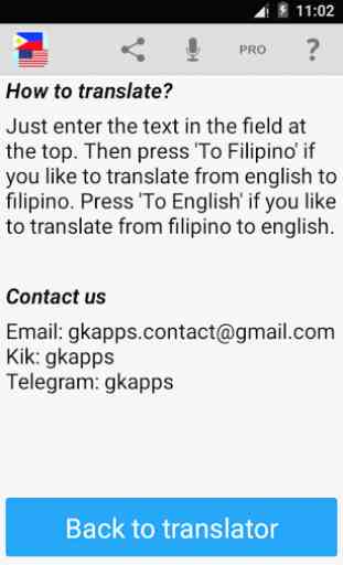 Filipino anglais Traducteur 4