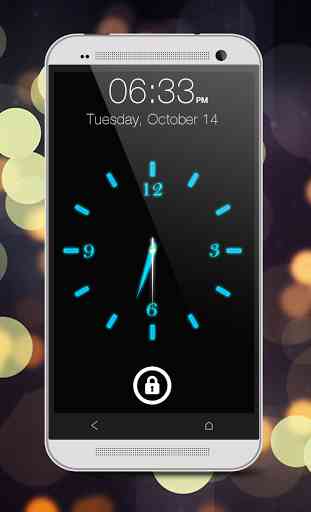 Glowing Horloge Locker (bleu) 3