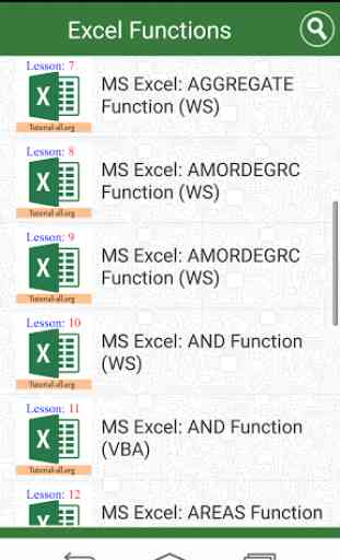 Guide Functions in Excel 2