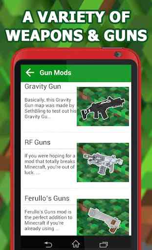 Gun Mod for Minecraft PE 2