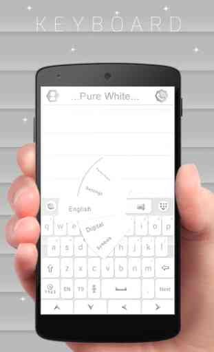 Pure White GO Keyboard Theme 1