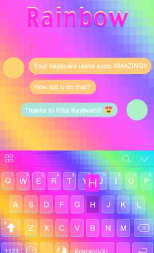 Rainbow  Kika Keyboard Theme 2