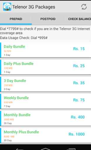 Telenor 3G Packages 2