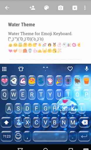 Water Emoji Keyboard Theme 1
