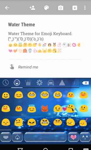 Water Emoji Keyboard Theme 2