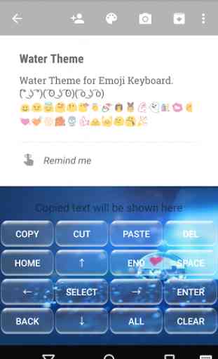 Water Emoji Keyboard Theme 3
