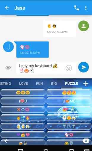 Water Emoji Keyboard Theme 4