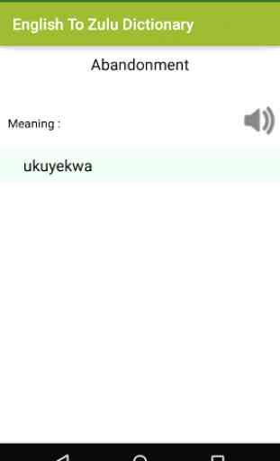 English to Zulu Dictionary 2