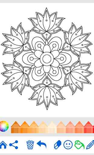 Fleurs Mandala livre coloriage 2