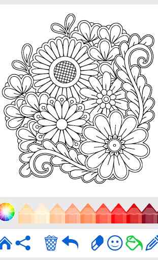 Fleurs Mandala livre coloriage 4