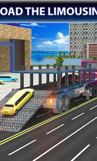Limo Car Transporter Truck 3D 1