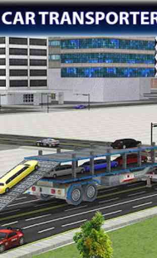 Limo Car Transporter Truck 3D 2