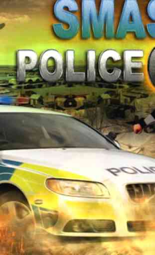 Smash police car - outlaw run 2