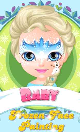Baby Frozen Face Painting 1