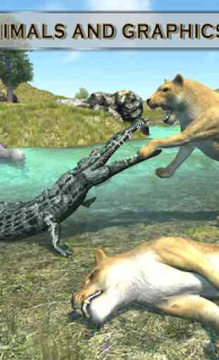 Crocodile sauvage Attaque Sim 1