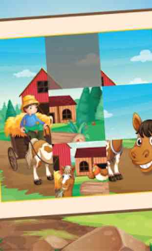 Kids Horses Slide Puzzle Free 3