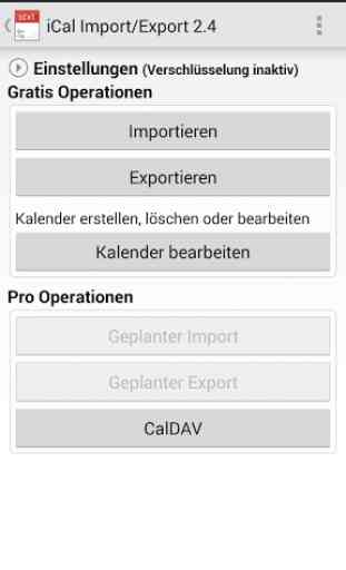 iCal Import/Export CalDAV 1