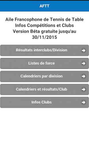 AFTT  INFOS COMPETITIONS CLUBS 1
