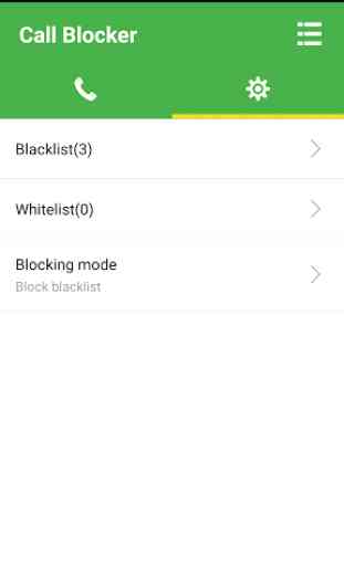 Blocage d'appel - Blacklist 2