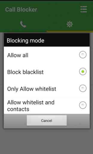Blocage d'appel - Blacklist 3