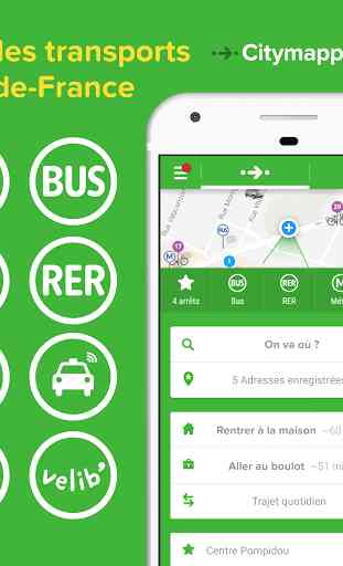Citymapper: Bus, Métro, RER 1