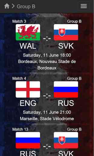 Euro 2016 France Schedule 3