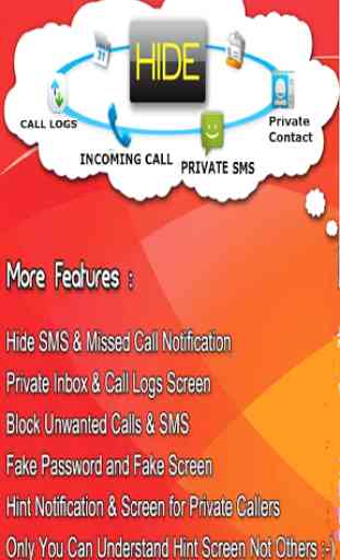 Hide SMS Text Contact Call Log 4