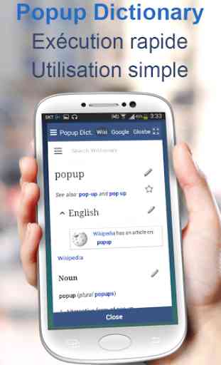 Popup Dictionnaire-Traduire 2