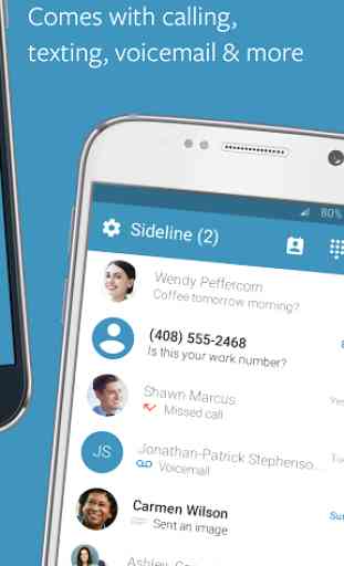 Sideline – 2nd Phone Number 3