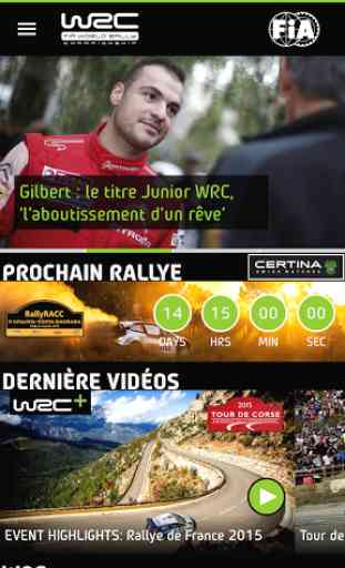 WRC – application officielle 1
