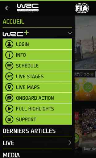 WRC – application officielle 2